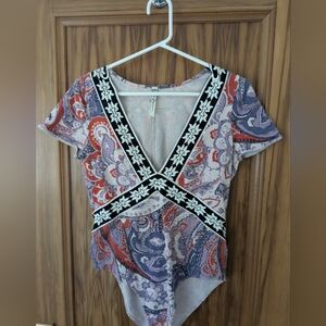 Free People V-Neck Bodysuit